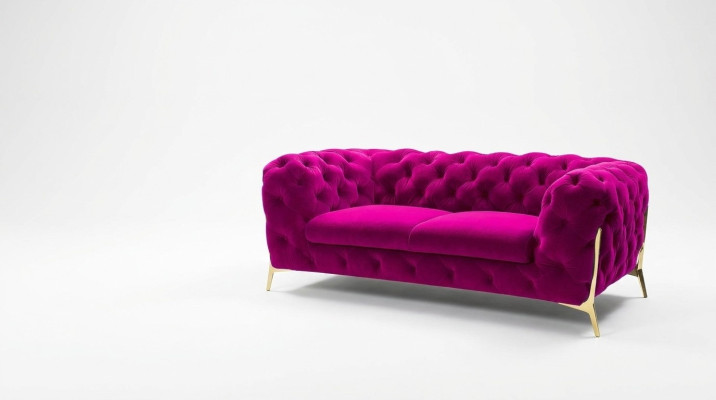 Sofa 2 miejsce do siedzenia Klasyczna Sofa Chesterfield Kanapy Podkładka Dwumiejscowa Siedziba Nowość