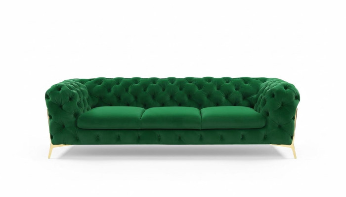 Sofa 3 miejsce do siedzenia Design Sofy Podkładka Couchen Skóra Relaks Chesterfield Siedziba Meble