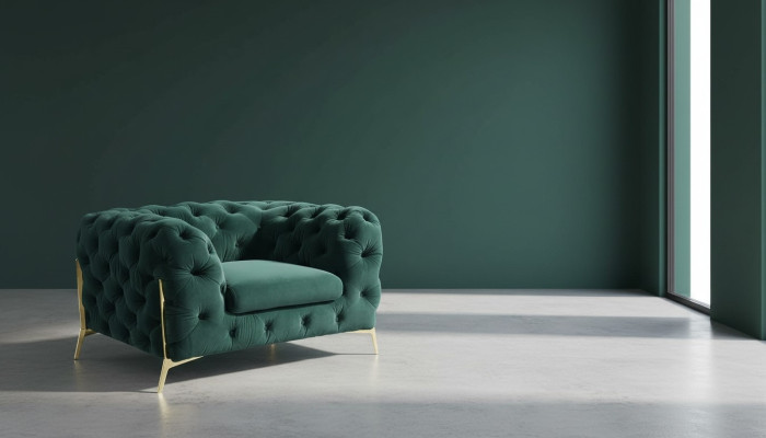 Chesterfield EarsFotel Fotel 1 miejsce siedzące Sofa Kanapa Podkładka Couchen Włókienniczy Nowość