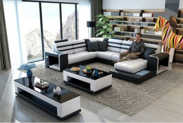 Żywy krajobraz Narożnikowa kanapa Kształt U Sofa Couch Design Couch Włókienniczy Modern Podkładka Nowość