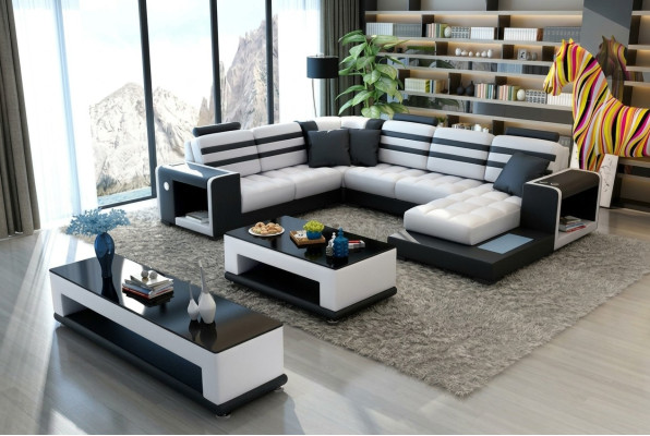 Żywy krajobraz Narożnikowa kanapa Kształt U Sofa Couch Design Couch Włókienniczy Modern Podkładka Nowość