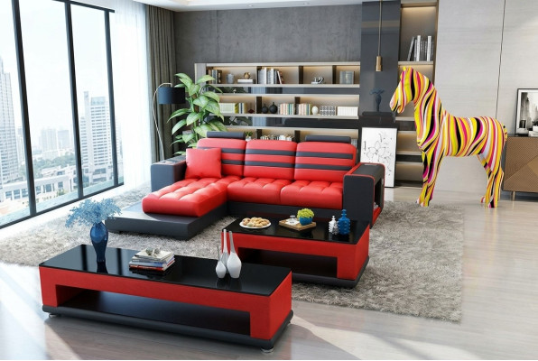 Narożnikowa kanapa Podkładka Ustawić Żywy krajobraz Designerska sofa w kształcie litery L Narożnikowa kanapa luksusowa