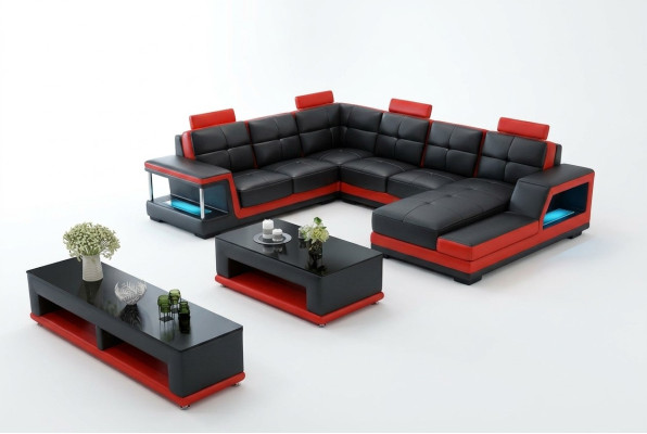 Żywy krajobraz U Form Narożnikowa kanapa stolik kawowy Kredens Design Duża Sofa Nowość