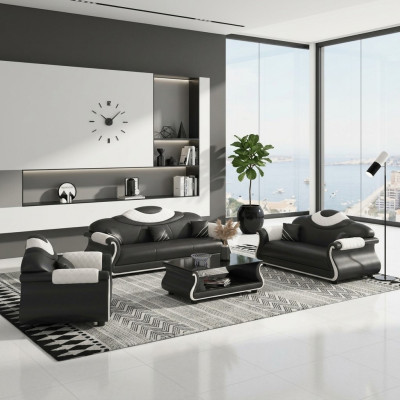 Zestaw sofowy 3+2+1 miejsce do siedzenia Ustawić sofy 3 sztuki. Żywy krajobraz Sofa Couch Podkładka