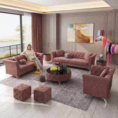 Zestaw sofowy 3+2+1 miejsce do siedzenia Material Couches Podkładka Ustawić Sofy Couch Designer