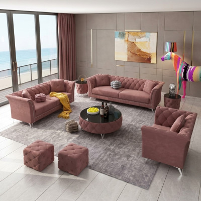 Zestaw sofowy 3+2+1 miejsce do siedzenia Material Couches Podkładka Ustawić Sofy Couch Designer