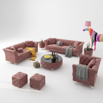 Zestaw sofowy 3+2+1 miejsce do siedzenia Material Couches Podkładka Ustawić Sofy Couch Designer