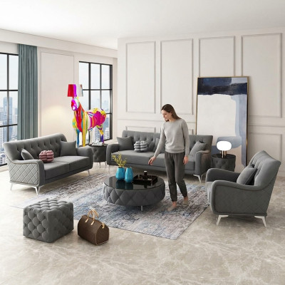 Sofa Kanapa Aksamit Podkładka Siedziba 321 miejsce siedzące Design Kanapy Sofy Materiał Nowość