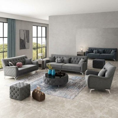 Sofa Kanapa Aksamit Podkładka Siedziba 321 miejsce siedzące Design Kanapy Sofy Materiał Nowość
