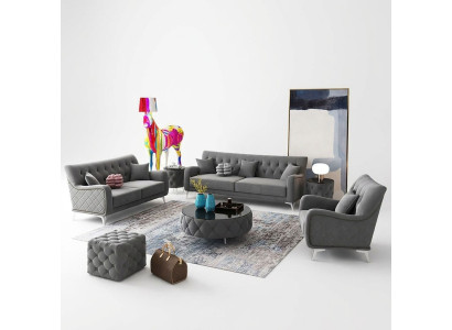 Sofa Kanapa Aksamit Podkładka Siedziba 321 miejsce siedzące Design Kanapy Sofy Materiał Nowość