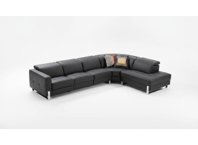 Luksusowa Sofa Skórzana Sofa w kształcie litery L Żywy krajobraz Ustaw Design Nowoczesna Sofa Narożnikowa kanapa