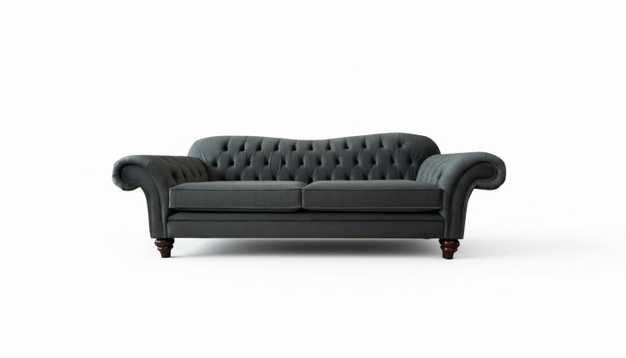 XXL Chesterfield Sofa 4 miejsce do siedzenia Sofa Podkładka Siedziba Ustawić Skórę Włókienniczą