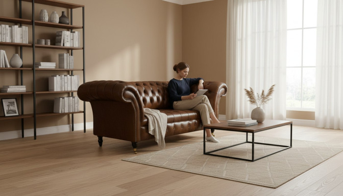 Chesterfield Sofa 2 miejsce do siedzenia Podkładka Designerskie Kanapy Sofy Ustawić Sofę #325 Nowość