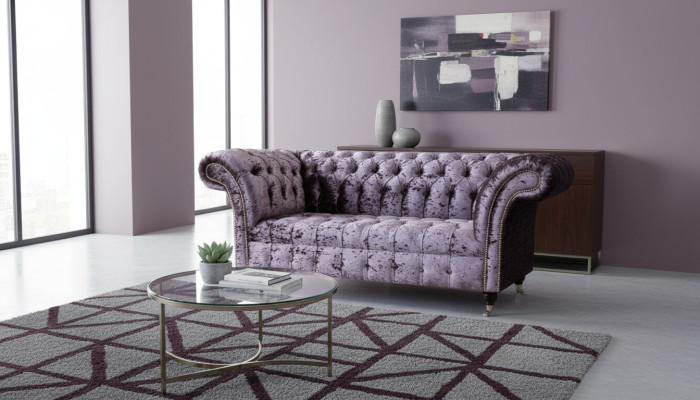 Chesterfield Sofa Kanapa Dwuosobowa Kanapa Materiałowa Sofy 2 er Siedziba Podkładka Aksamit