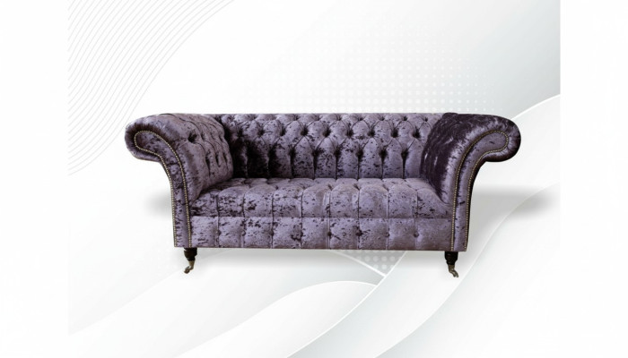 Chesterfield Sofa Kanapa Dwuosobowa Kanapa Materiałowa Sofy 2 er Siedziba Podkładka Aksamit