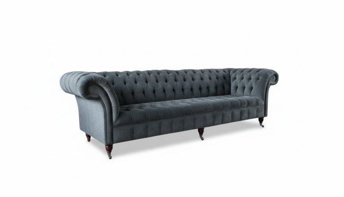 Chesterfield Skóra Podkładka Luksusowa Sofa Design Couch Klasyczny Wystrój Sofy