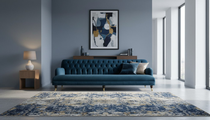 Sofa Duża Kanapa Chesterfield 250cm Podkładka Sofy 4-osobowa Skóra Włókienniczy Turkis