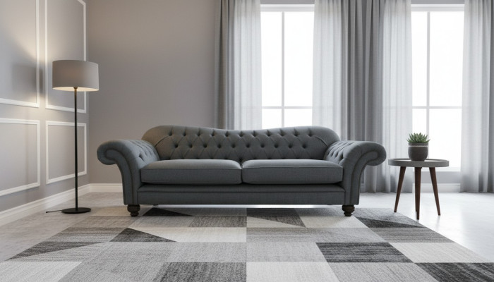 Big Chesterfield Podkładka Sofas Design Luxury Sofa 4 miejsce do siedzenia Włókienniczy Kanapy