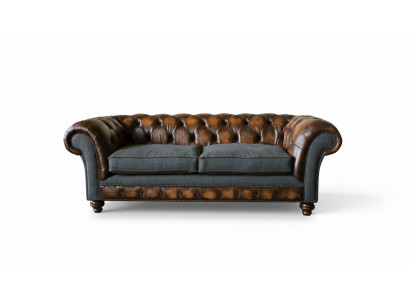 Sofa trzyosobowa Podkładka designerska sofa Sofy 3-osobowe Pokój brązowy 220cm