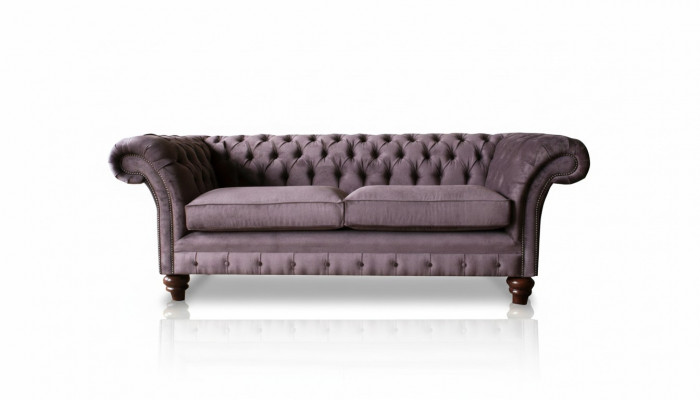 Chesterfield Couch Podkładka Classic Skóra Włókienniczy 3 miejsce do siedzenia Sofa trzyosobowa