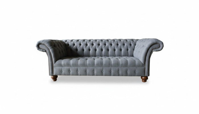 Sofa Trzyosobowa Podkładka Design Sofa 3-osobowa Siedziba Sofy Pokój Szary