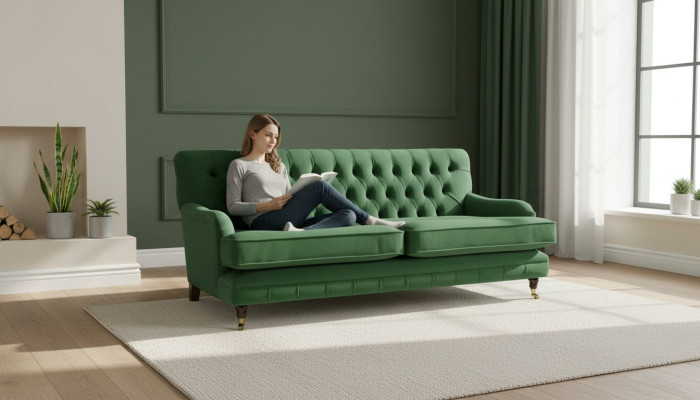 Chesterfield Designer Meble Wysokiej jakości materiał na podkładkę trzyosobową kanapę