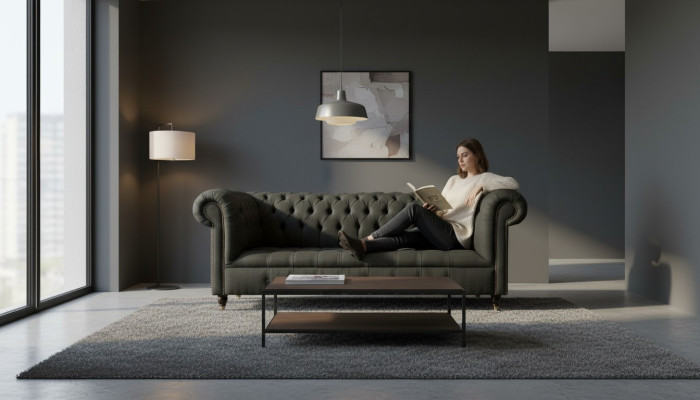 Design Kanapy Sofy Sofy Materiał Nowoczesny Zestaw sofowy 3-osobowy Dreistzer Podkładka