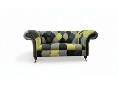 Chesterfield Sofa Couch Podkładka Sofas Classic 2 miejsce do siedzenia Skóra Włókiennicza Kolorowe