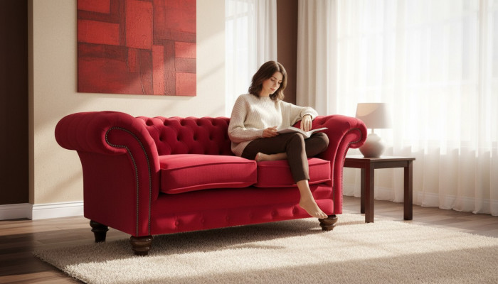 Sofa 2 miejsce do siedzenia Couch Design Podkładka Modern Włókienniczy Materiał Funkcja łóżka Kanapy Nowość