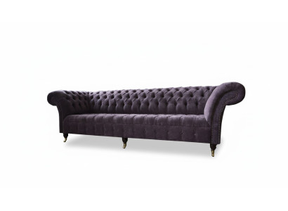 Kanapa Sofa 4 miejsce do siedzenia Design Podkładka Modern Włókienniczy Materiał Chesterfield Sofy Nowe