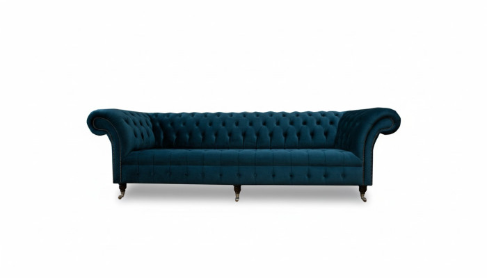 Design Sofa Chesterfield Podkładka Modern Włókienniczy Materiał Sofy 4 miejsca do siedzenia