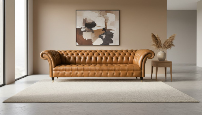 Sofa Design Chesterfield Podkładka Modern Włókienniczy Sofy Materiałowe Sofy 4 Osobowe Spania Nowe