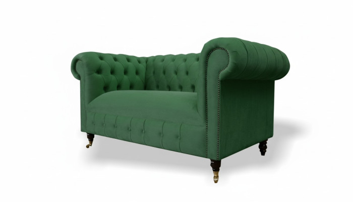Chesterfield 2 miejsce siedzące Designerska Sofa Kanapa Podkładka Sofy Kanapy Materiał Włókienniczy
