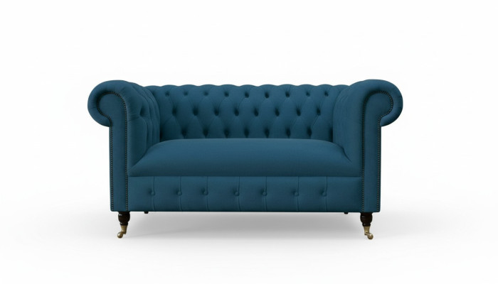 Sofa 2 miejsce do siedzenia Siedziba Classic Chesterfield Blue Sofas Couches Podkładka