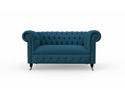 Sofa 2 miejsce do siedzenia Siedziba Classic Chesterfield Blue Sofas Couches Podkładka