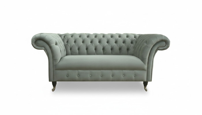 Sofa Chesterfield Sofa Podkładka Sofy Classic 2-osobowa Skóra Materiał Włókienniczy Nowość