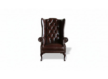 Chesterfield fotel z podłokietnikami, kanapy z tapicerowanymi poduszkami, styl antyczny, fotel krzesło, meble klasyczne.