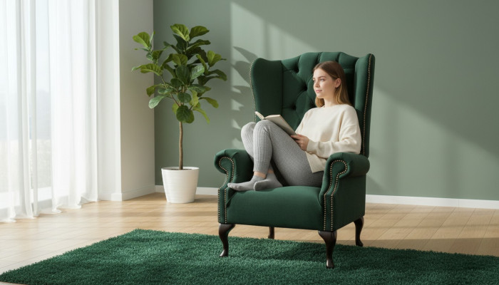 Fotel uszak Fotel Aksamitny Design Sofa Chesterfield Tkanina Meble jvmoebel ®