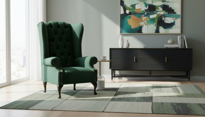Fotel uszak Fotel Aksamitny Design Sofa Chesterfield Tkanina Meble jvmoebel ®