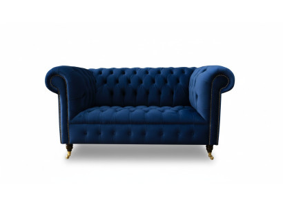Klasyczna kanapa tekstylna - sofa z chesterfieldem z aksamitu, 2 osobowa, nowa, jvmoebel ®