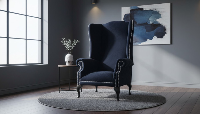 Fotel Design Sofa Chesterfield Tkanina Salon Klub Obicia Luksusowy 1-os.