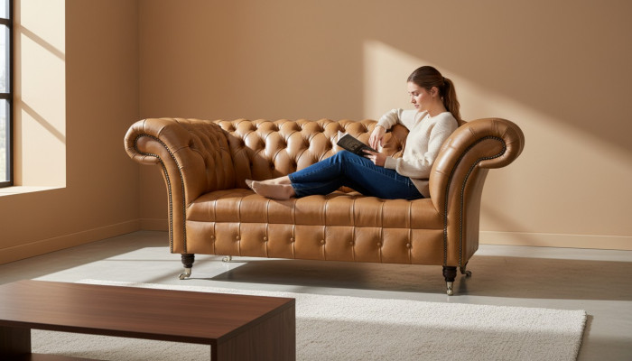 Sofa 2 miejsce do siedzenia Podkładka Designerskie Kanapy Sofy Ustawić Sofa Skórzana Dwumiejscowa Nowa