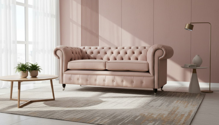 Design Podkładka Siedziba Kanapa 3 miejsce do siedzenia Sofa Chesterfield Sofy Kanapy Włókienniczy Materiał