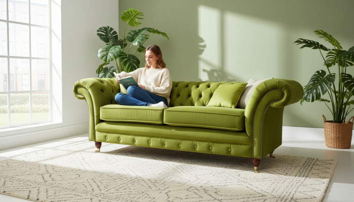 Sofa 3 miejsce do siedzenia Żywy krajobraz Sofy Podkładka Ustaw Włókienniczy Materiał Trzyosobowa Nowość
