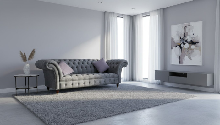 Chesterfield 3 miejsce do siedzenia xxl Podkładka Siedziba Couch Sofa Ustawić Big Couchen Szary Nowość