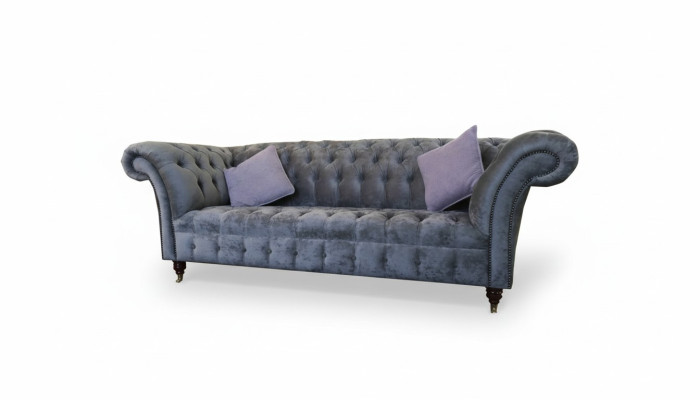 Chesterfield 3 miejsce do siedzenia xxl Podkładka Siedziba Couch Sofa Ustawić Big Couchen Szary Nowość