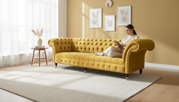 xxl Sofa Chesterfield Big Sofa Couch zestawienie tapicerowane 4-osobowe sofy tekstylne kanapy Nowe
