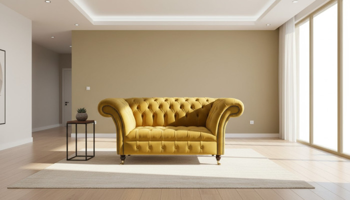 Klasyczne fotele Chesterfield kanapa Sofa Tapicerka Siedzisko Salon Relaks Klub Tkanina