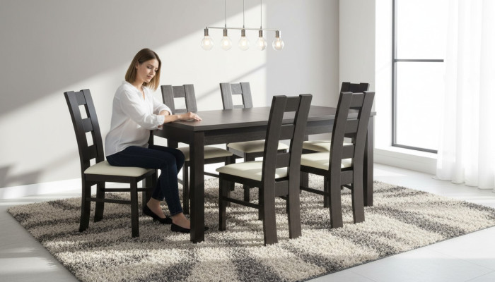 jadalnia Design Meble grupa krzeseł Tabela 6 oparcie Krzesła zestaw Ustawić nowy 7 sztuk.
