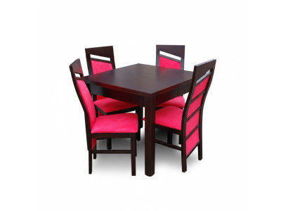 Fotele Design Ess Tabela + 4 Krzesła Zestaw Ustawić Pokój Grupa 5 szt. skąpy
